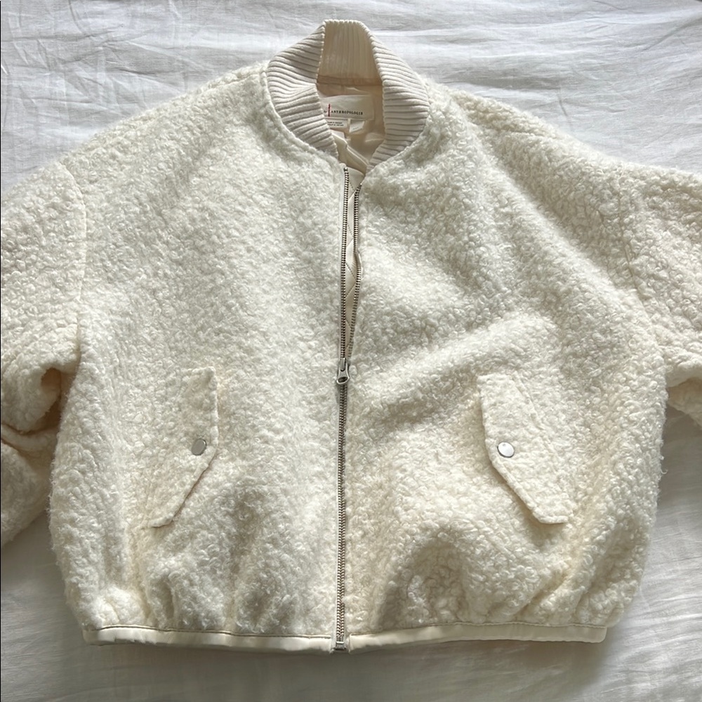 Anthropologie Sherpa Bomber Jacket